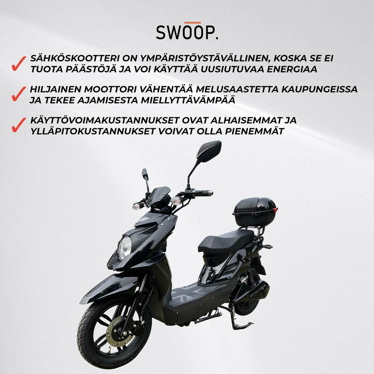 
              Swoop Sähköskootteri Elegante Musta 1000W