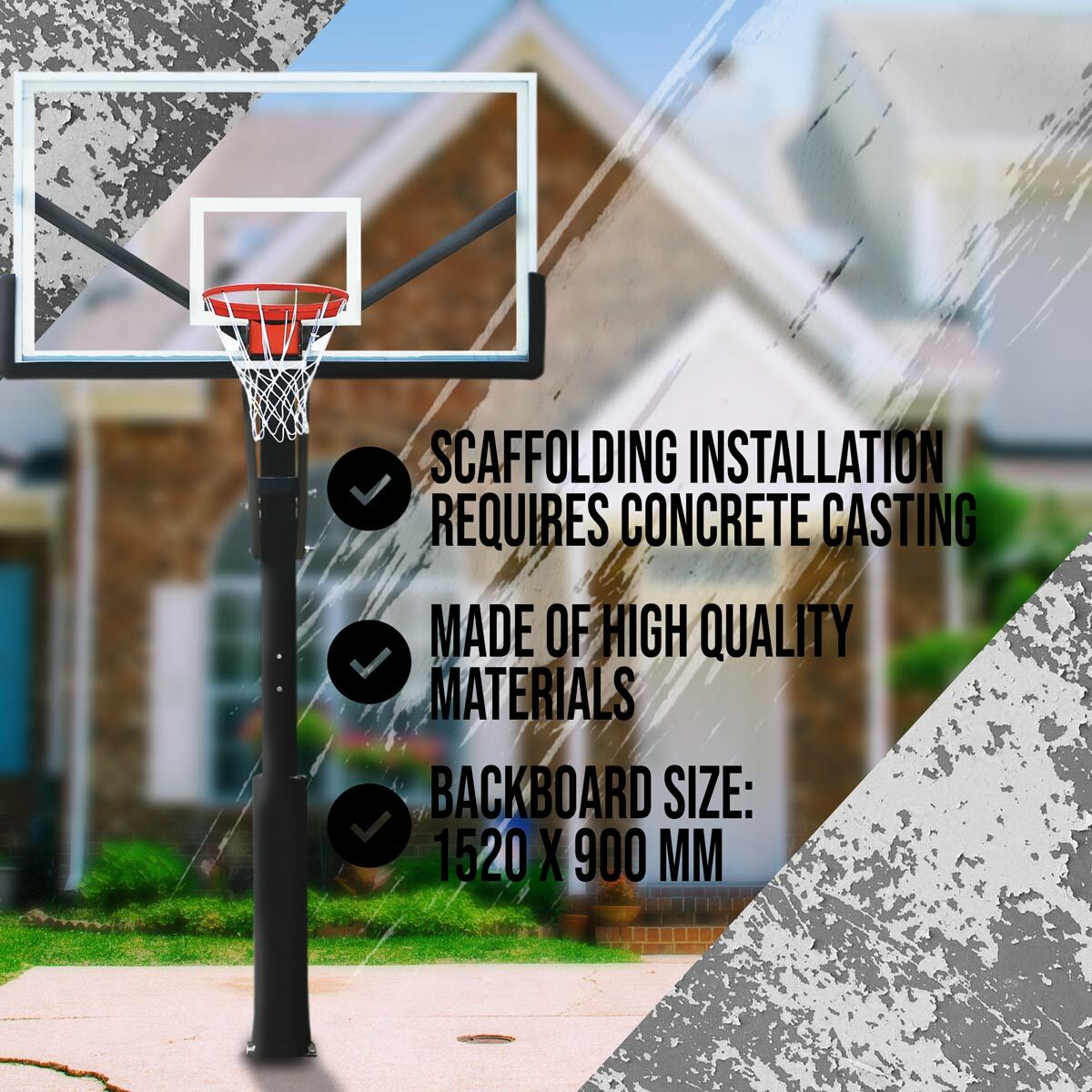 
              Canestro basket Prosport In-Ground 2,3-3,05m