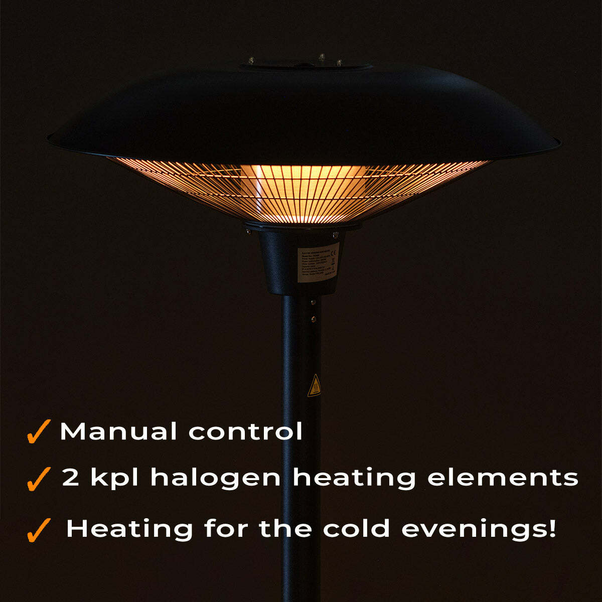 
              Fornorth Terrassevarmer Standing Heater Premium 2000W, sort