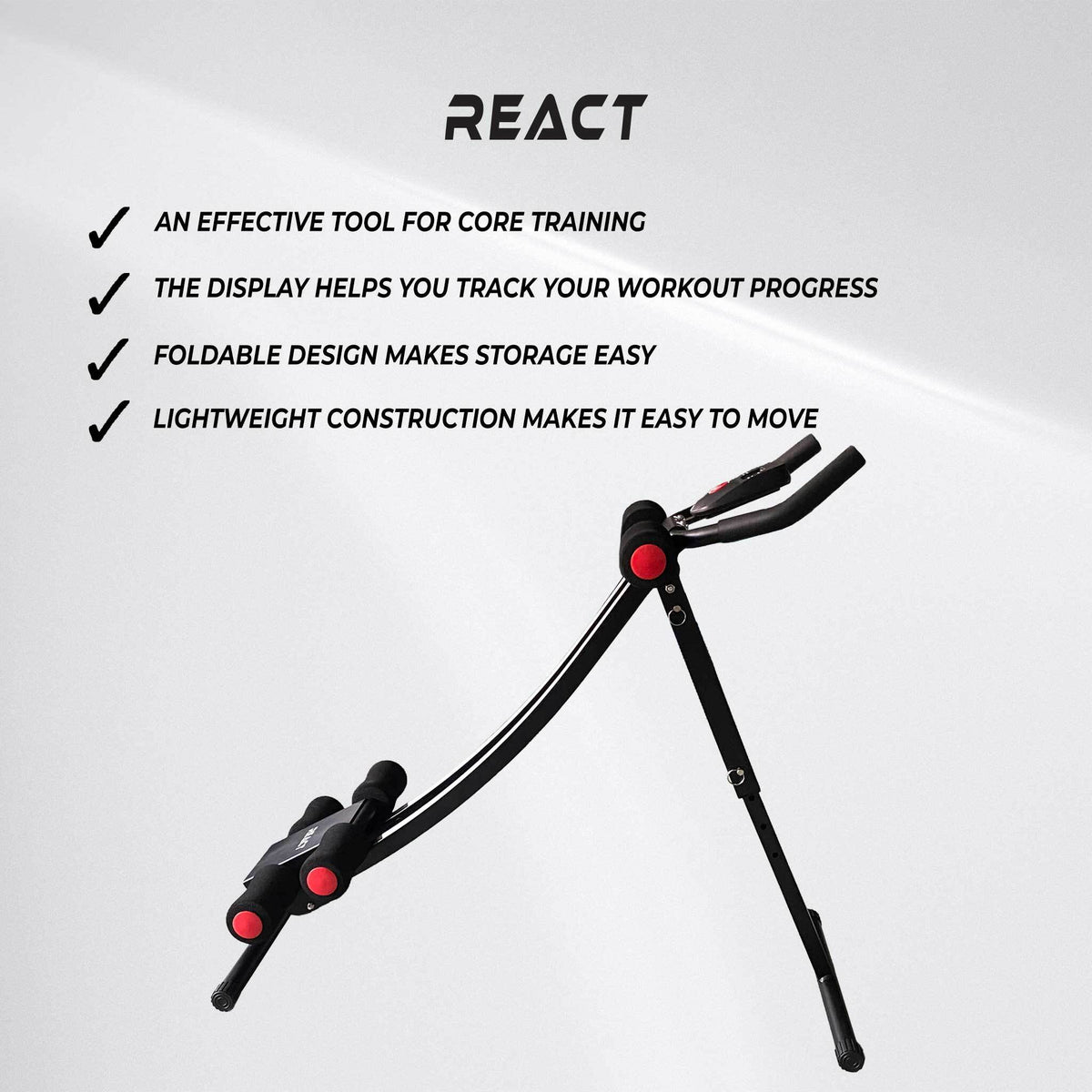 
              React máquina de abdominales 100, Plegable
