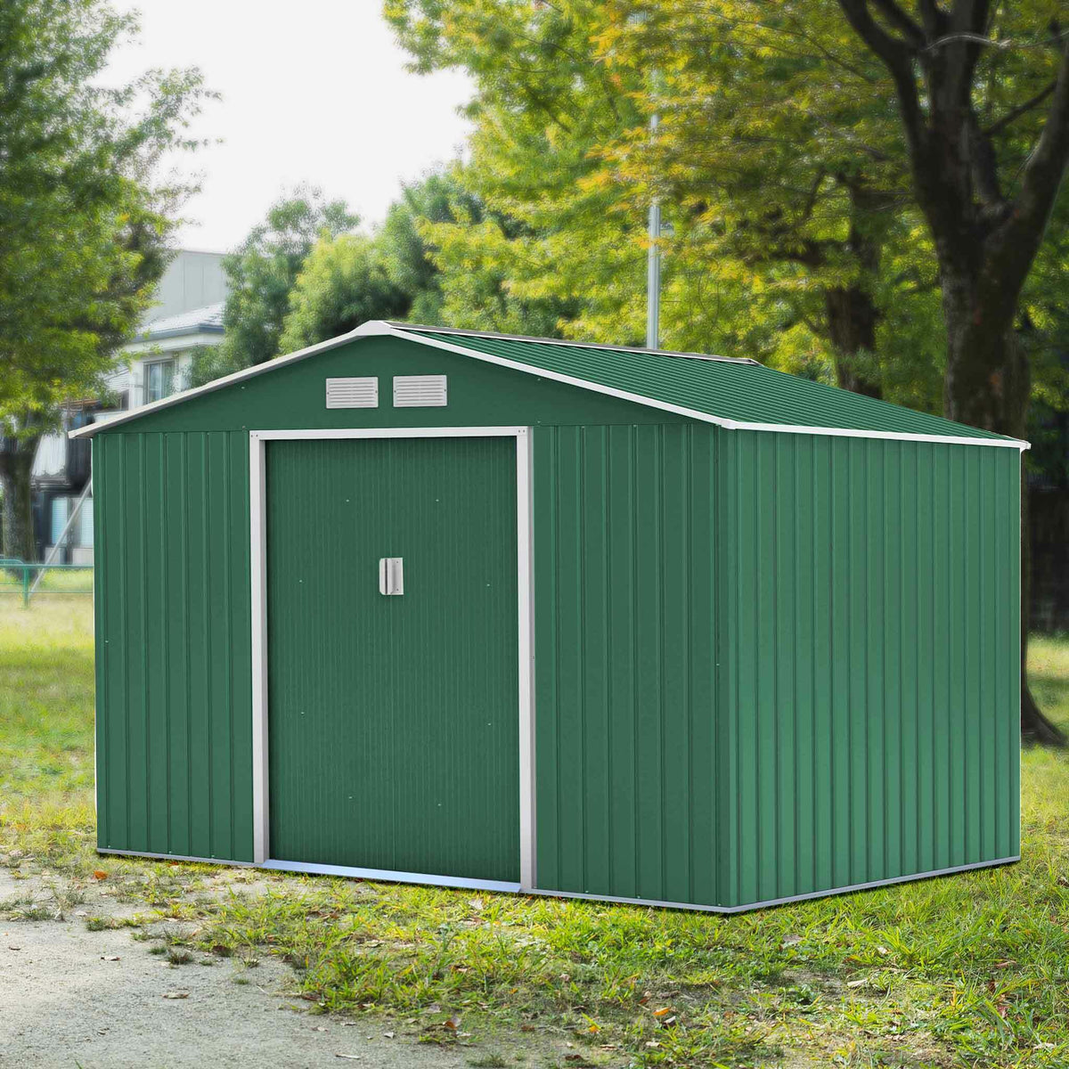 
              Fornorth Garden Shed, 8.84m2, green