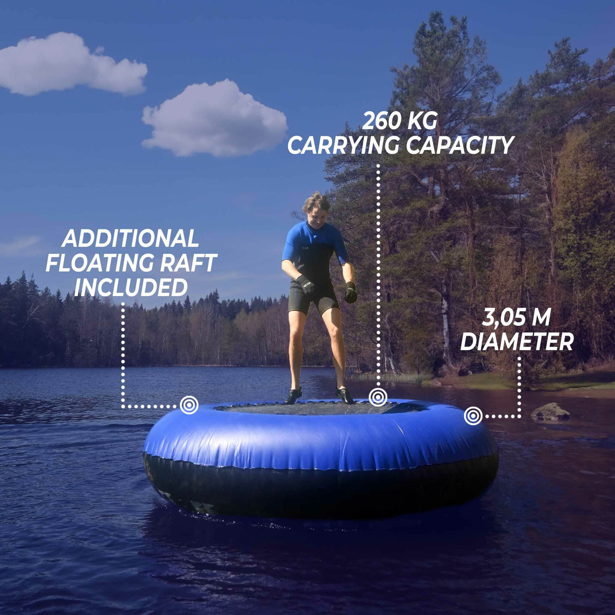 
              Deep Sea Wassertrampolin 3m Zusatzfloss