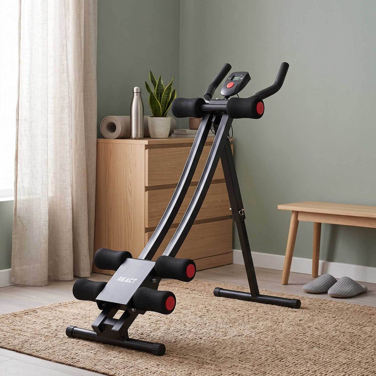 
              React máquina de abdominales 100, Plegable
