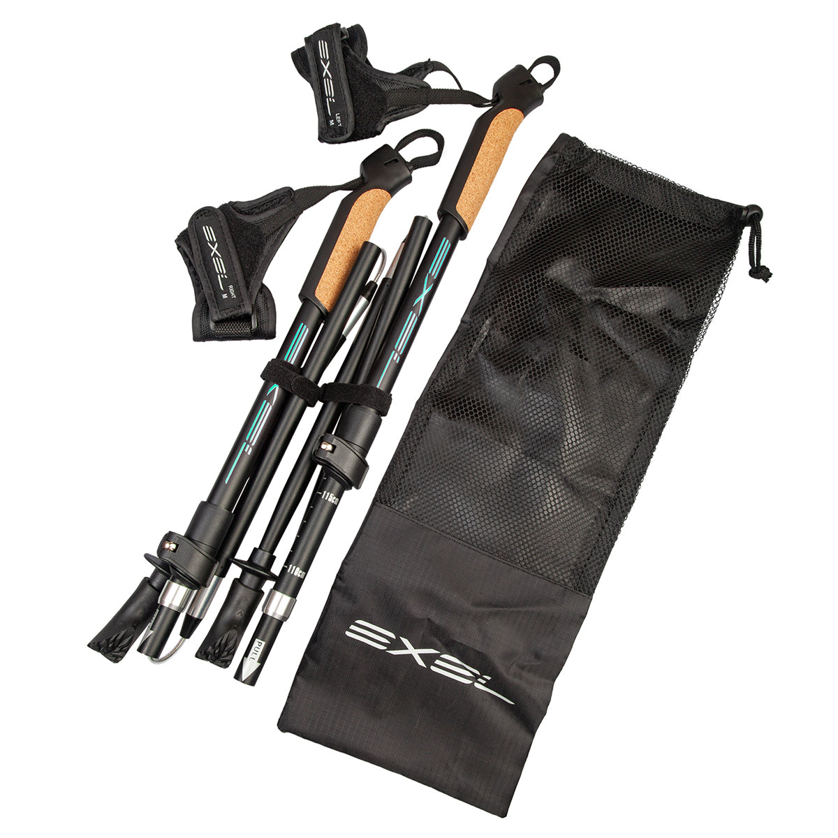 
              Exel Nordic Walker Sammenklappelig gangstav, 110-135cm
