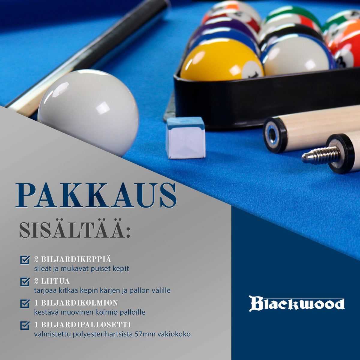 
              Blackwood Biljardipöytä, 7&#39; Official Black