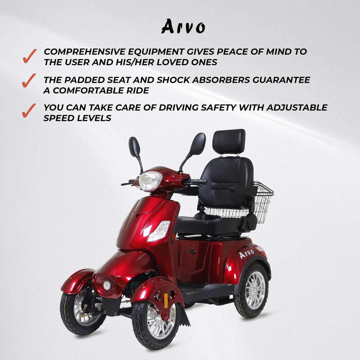 
              Arvo Seniorenmobil P400 Rot