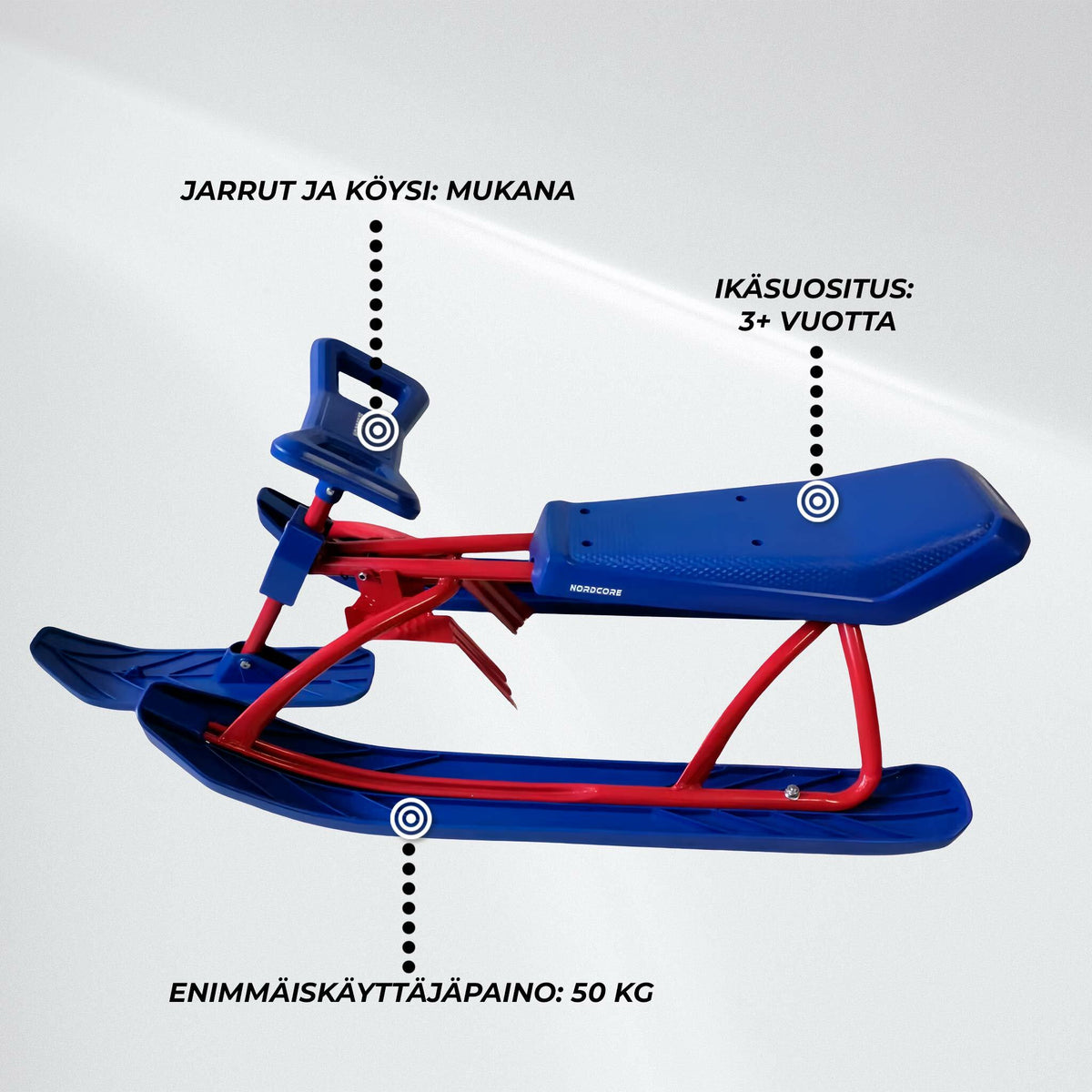 
              Nordcore Rattikelkka Sininen