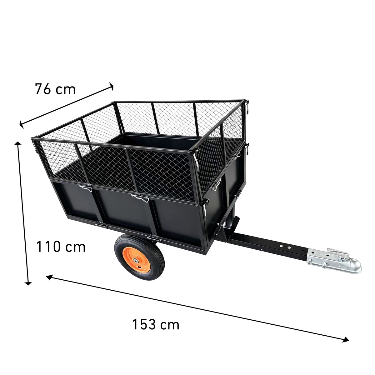 
              Fornorth ATV Trailer with Tipper, 153x76x110cm