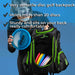 Viking Discs Rucksack Pro Zaino da disc golf, Nero/Lime