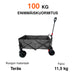 Fornorth Puutarhakärry 115x61x105cm 100kg, musta