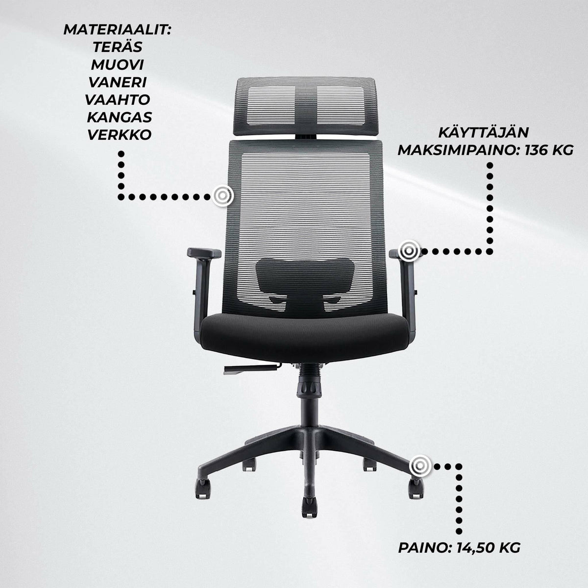 
              Lykke Toimistotuoli Comfort