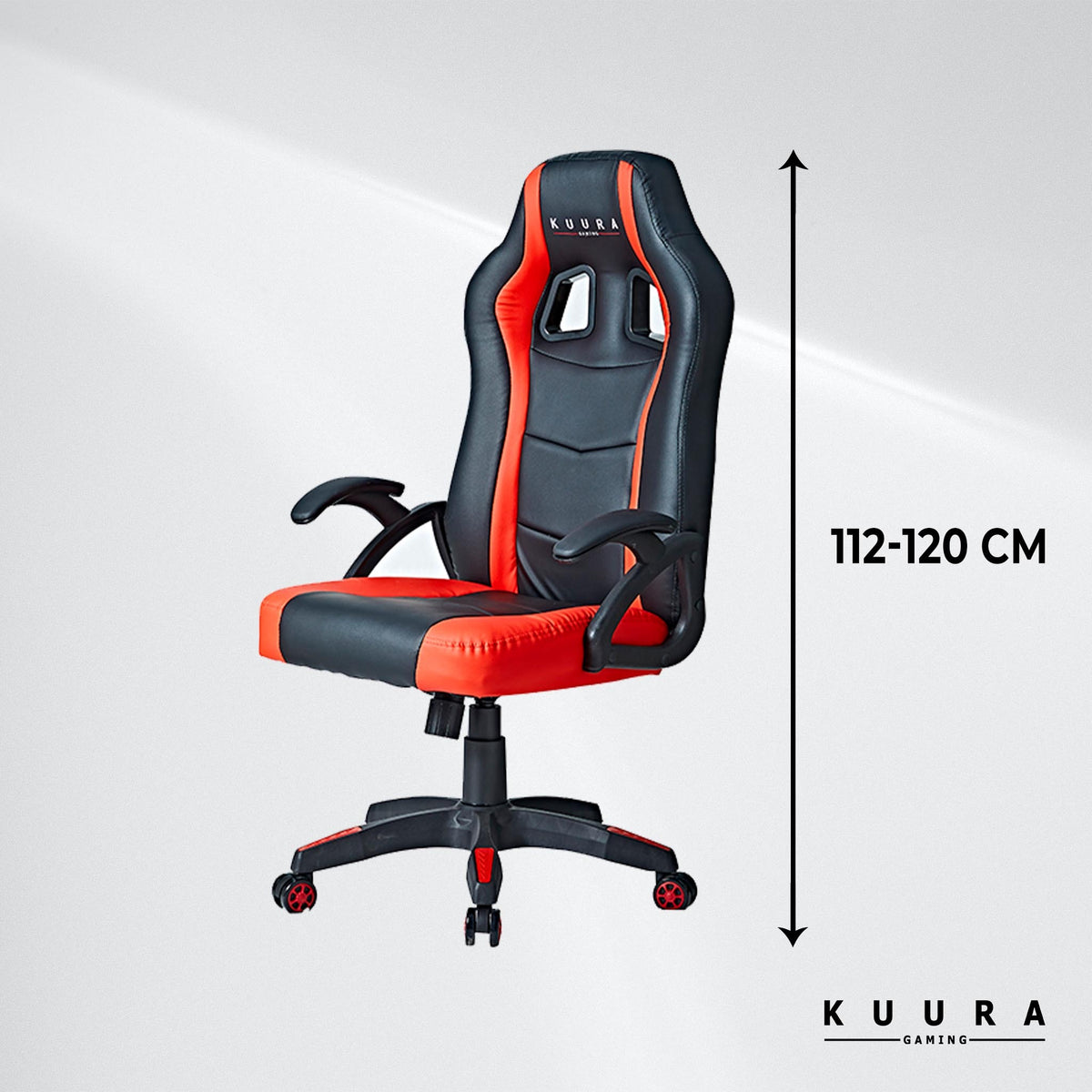 
              Kuura Gaming Gamerstol Gamer, Sort-rød