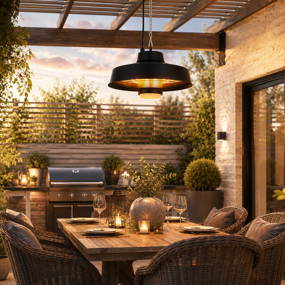 
              Fornorth Heizstrahler Terrasse Decke 2000W LED, Fernbedienung