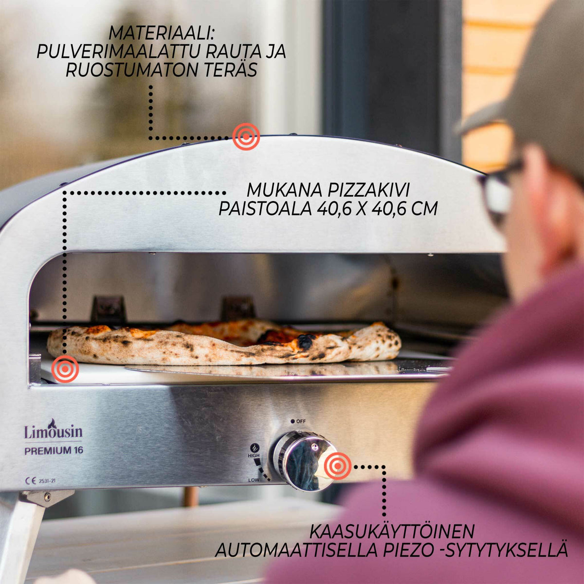 
              Limousin Pizzauuni Premium 16&quot;