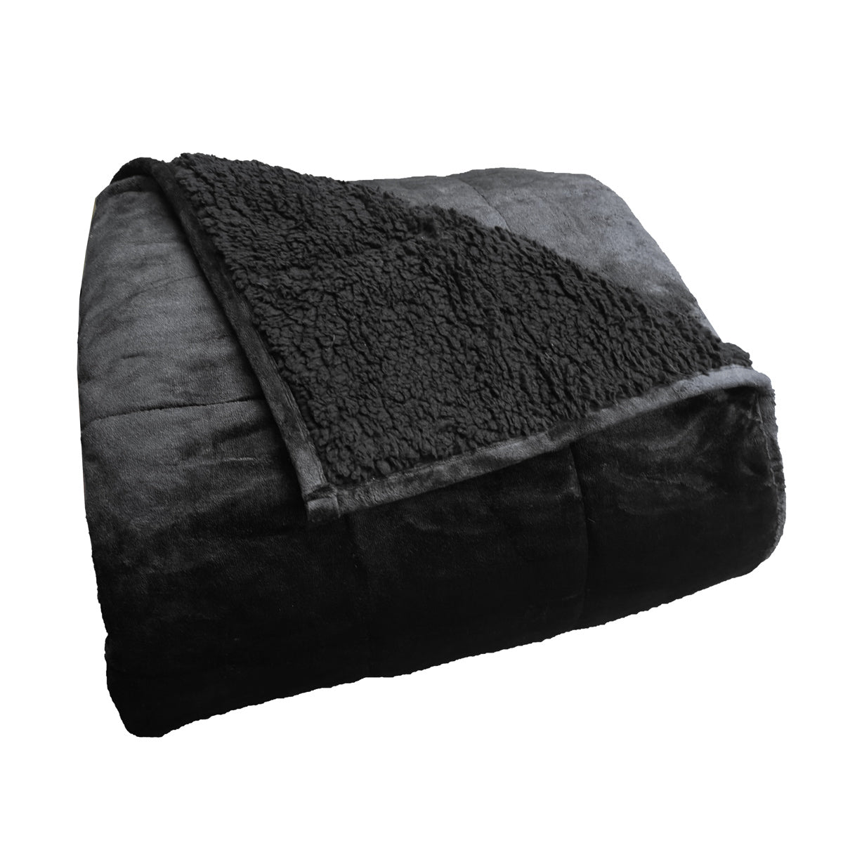 Polar Night Coperta ponderata 135x200, sherpa black