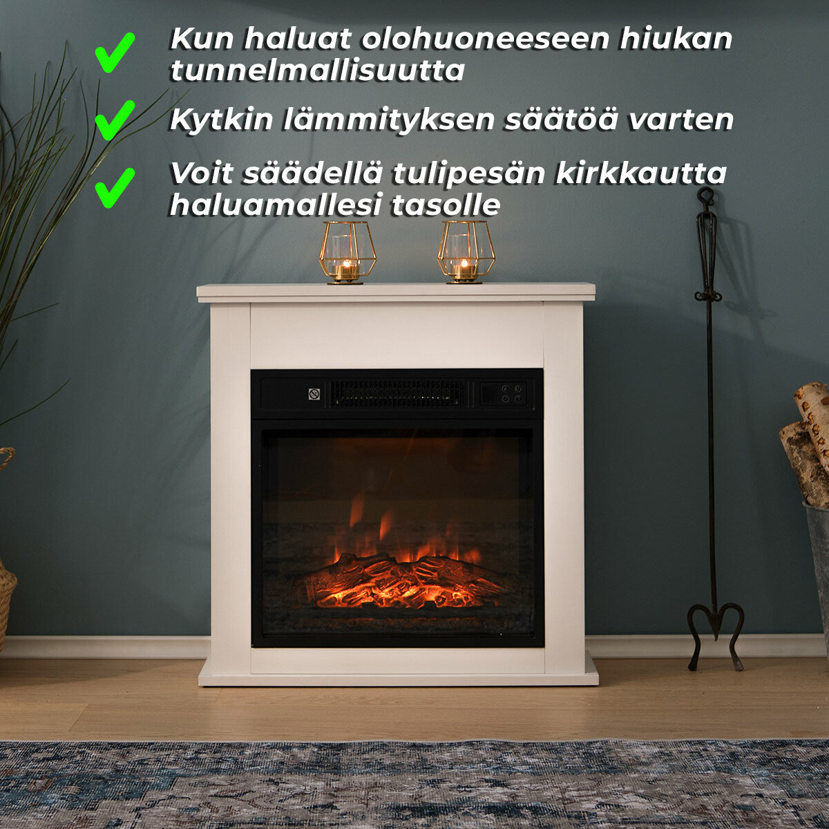 
              Lykke Sähkötakka S, 2000W, Valkoinen