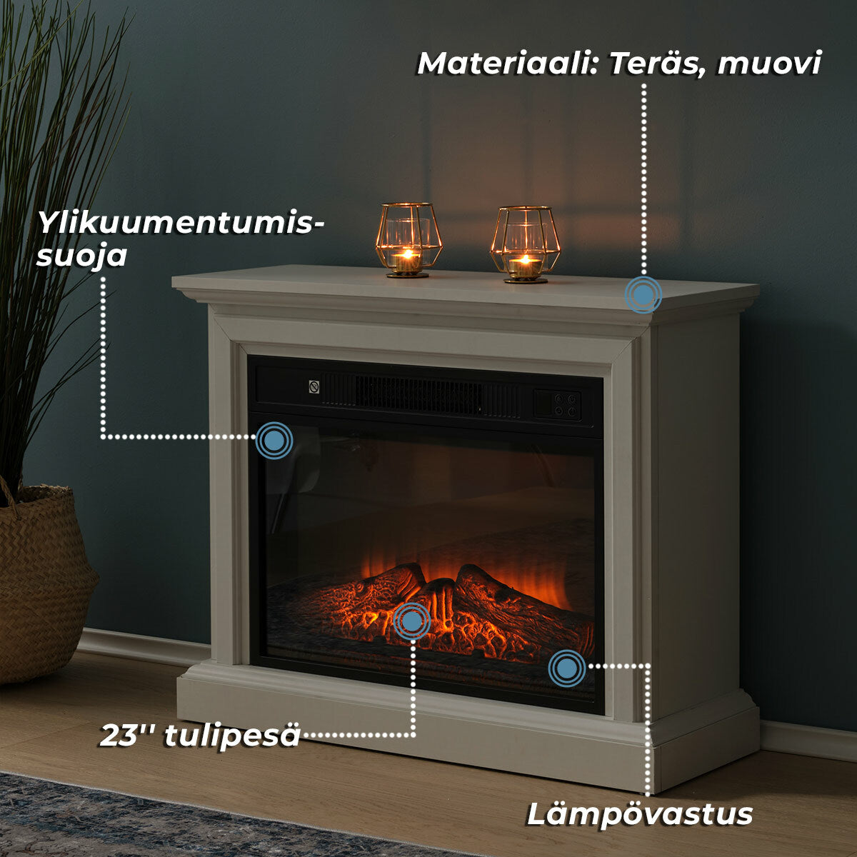 
              Lykke Sähkötakka M, 2000W, Valkoinen