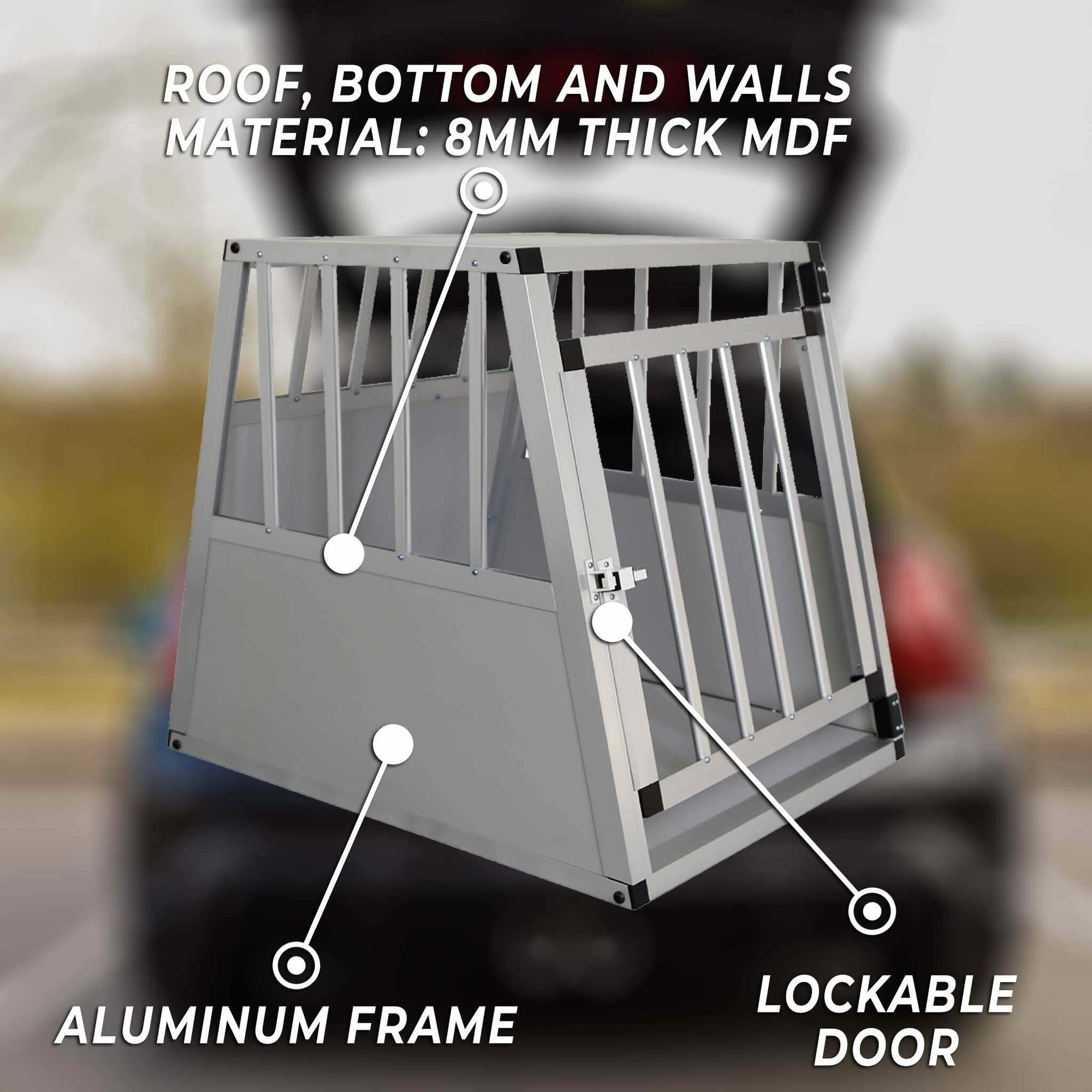 Trekker Trasportino per cani auto S 54x69x60cm