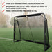 Prosport Portería de fútbol 300x200x90 Premium Negro