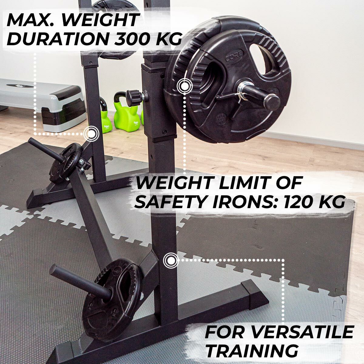 
              Nordcore Half Rack Squat Rack Core 107X60X150 cm, nero