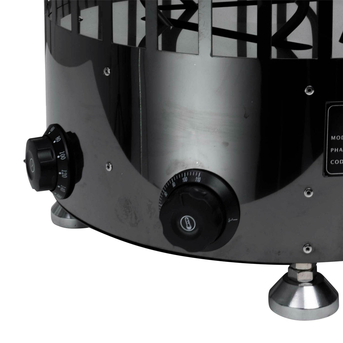 
              Vasta Electric Sauna Heater Ignite 8kw, fixed control, 7-12m3, black steel