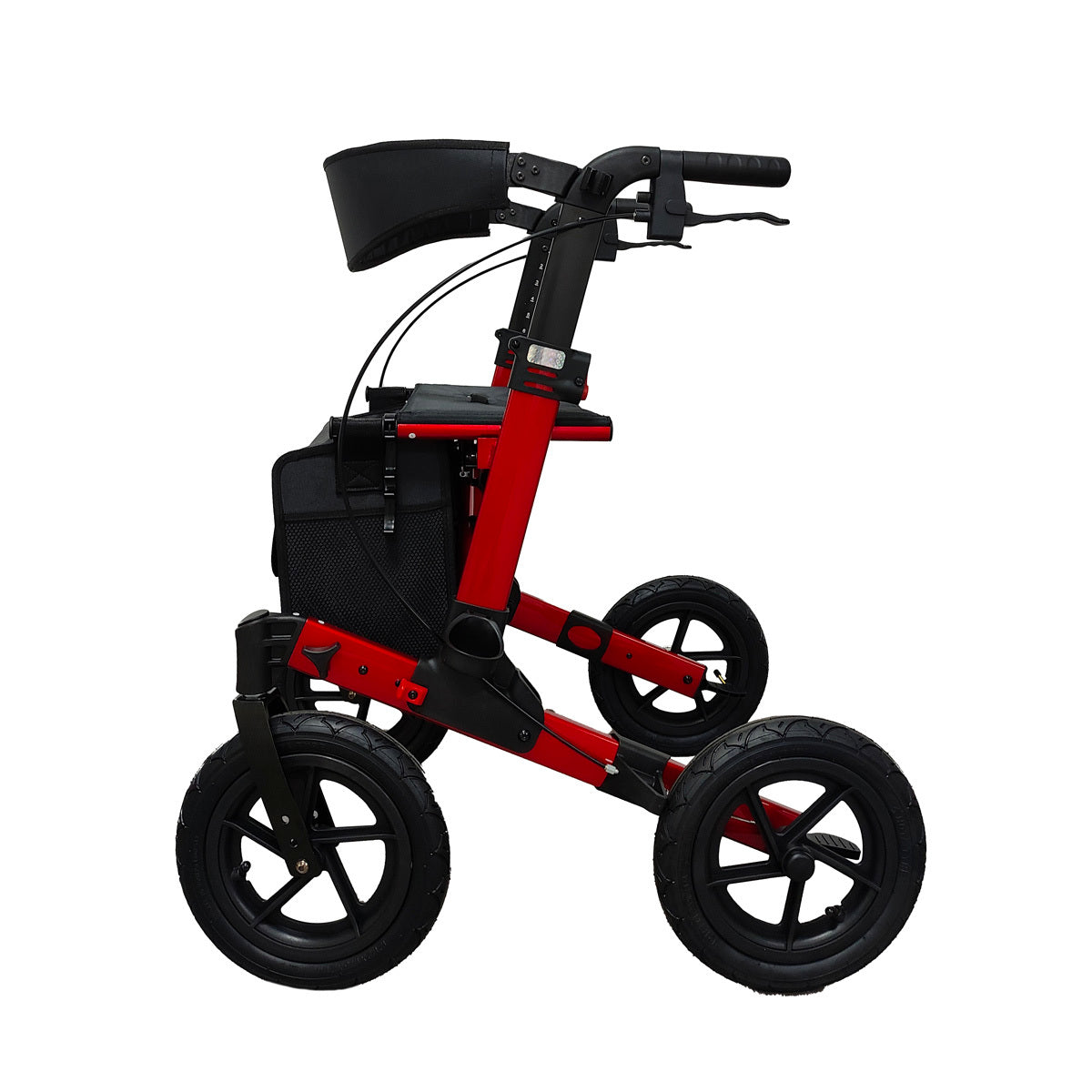 Arvo Deambulatore Rollator Outdoor, Rosso