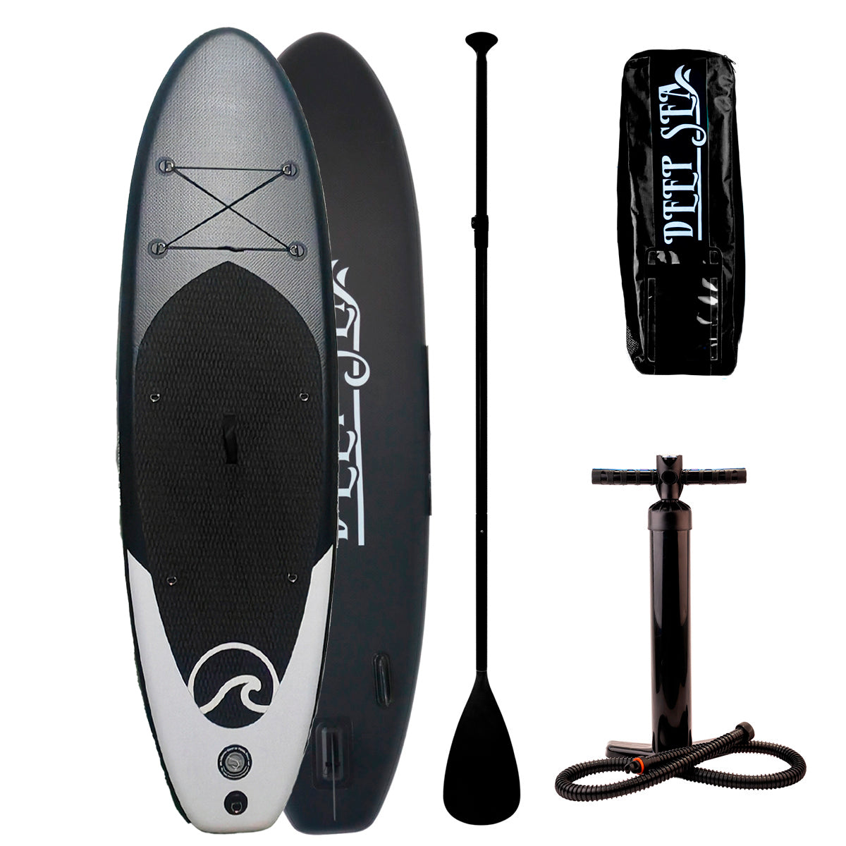 Deep Sea SUP Board Set Standard (275cm), schwarz
