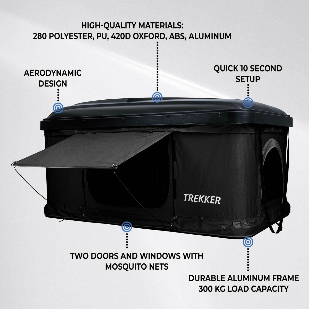 
              Trekker Tagtelt Hut M, Sort