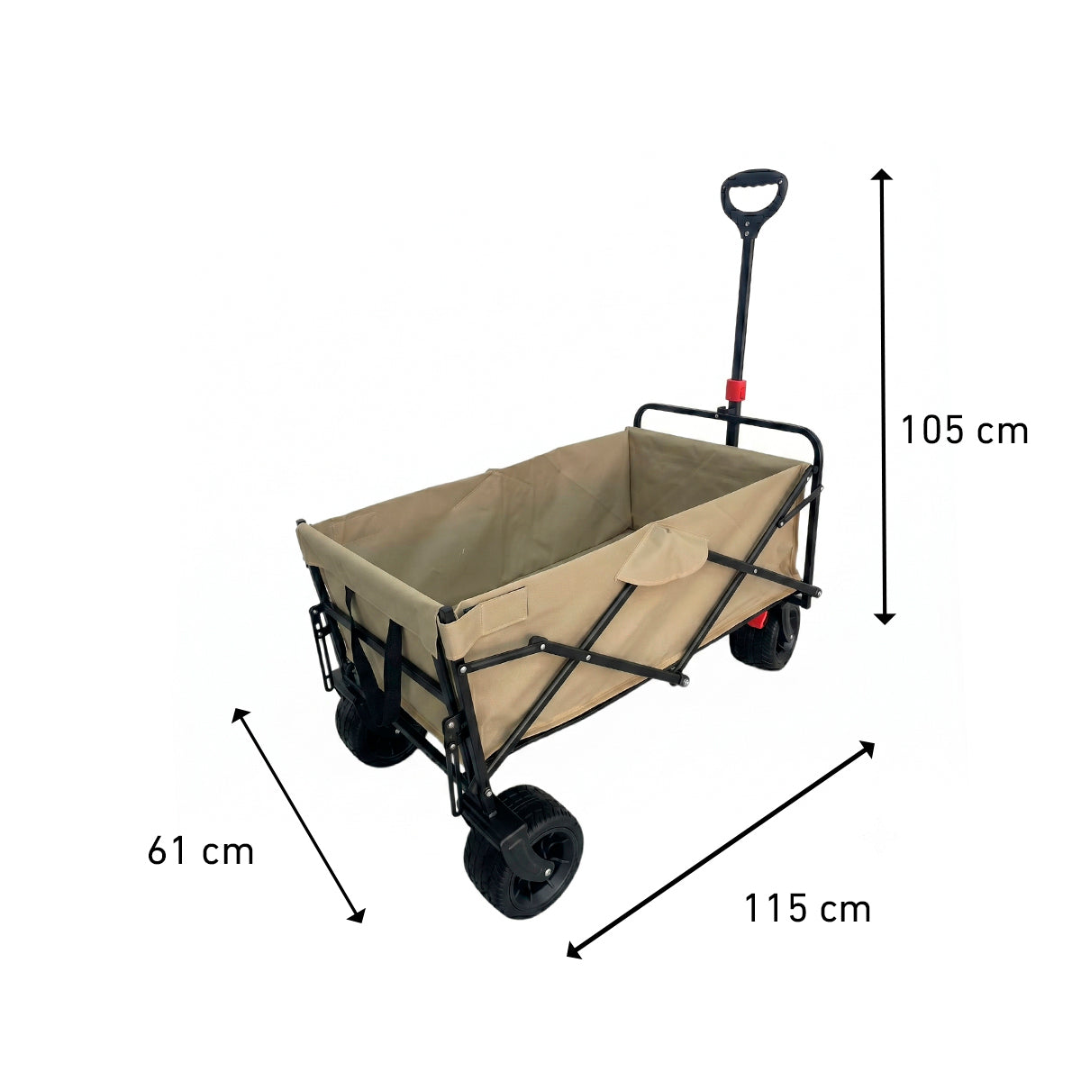 
              Fornorth Garden Wagon 115x61x105cm 100kg, beige