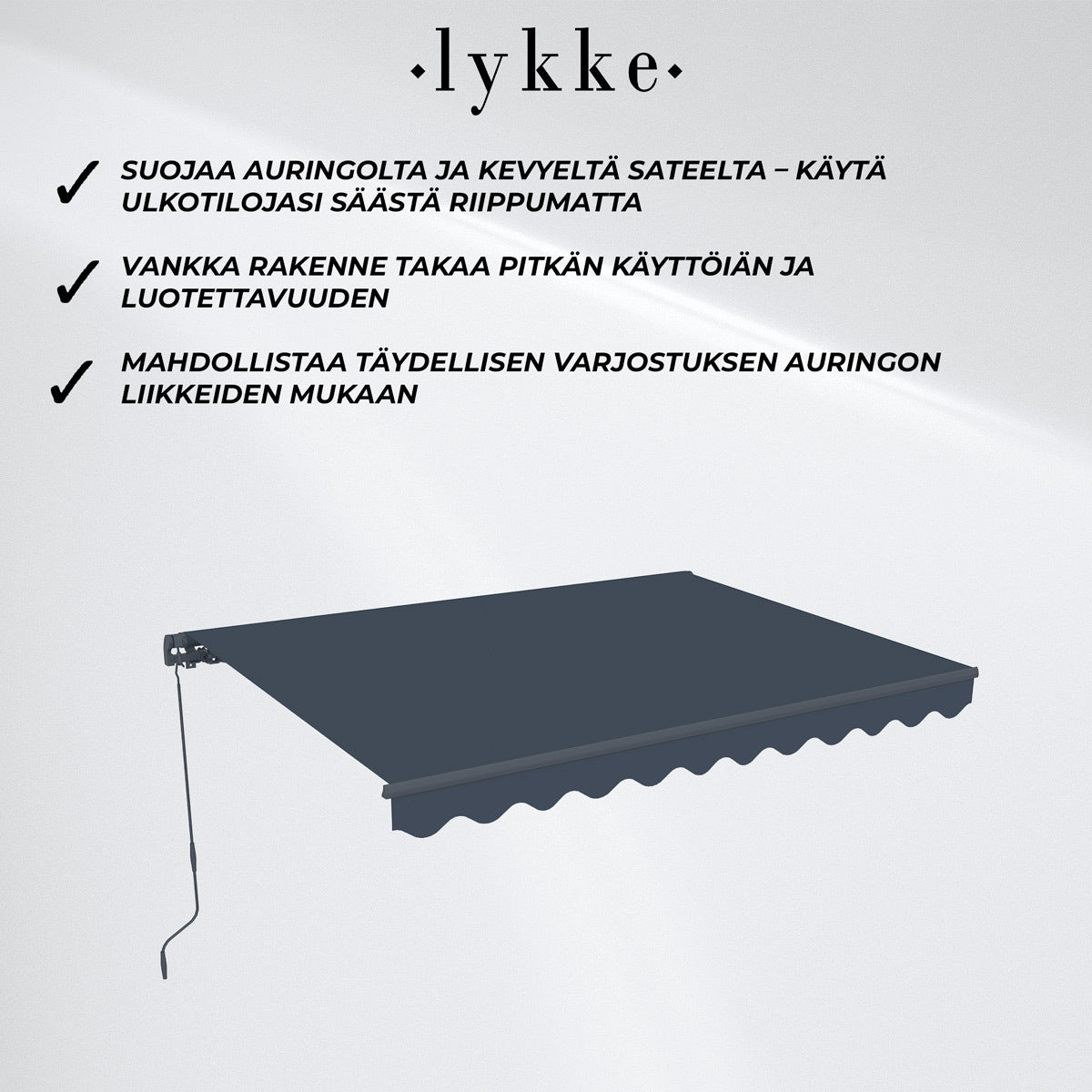 markise 2 Lykke Markise 2,95x2,5 m, dunkelgrau - 339,00 EUR
