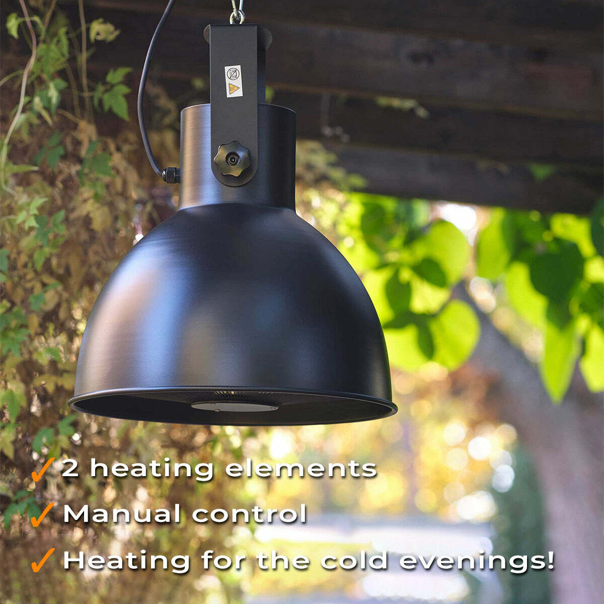 
              Fornorth Terrassevarmer Ceiling Heater Premium 2000W, sort