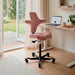Chaise de bureau ergonomique Lykke Comfort, rose