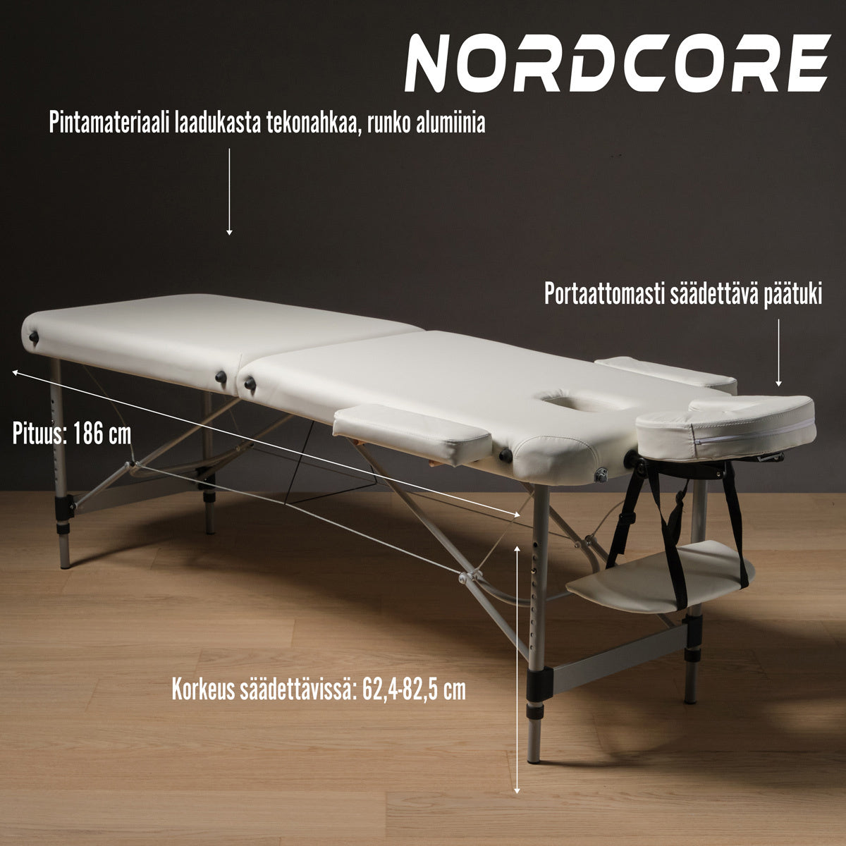 
              Nordcore hierontapöytä Core A200, valkoinen