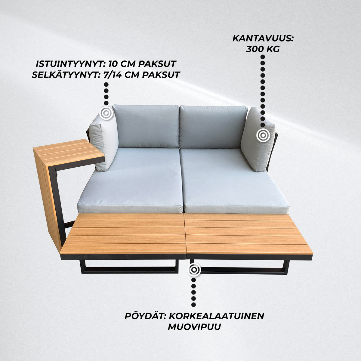 
              Lykke Ulkosohvaryhmä Sundsvall, musta