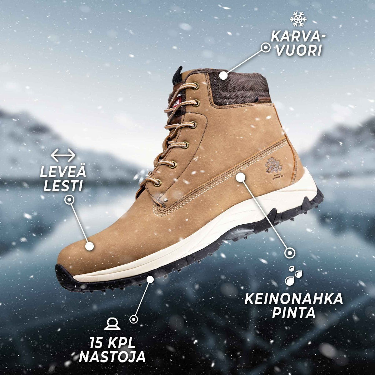 
              Trekker Nastakengät Keltainen, Koot 36-46