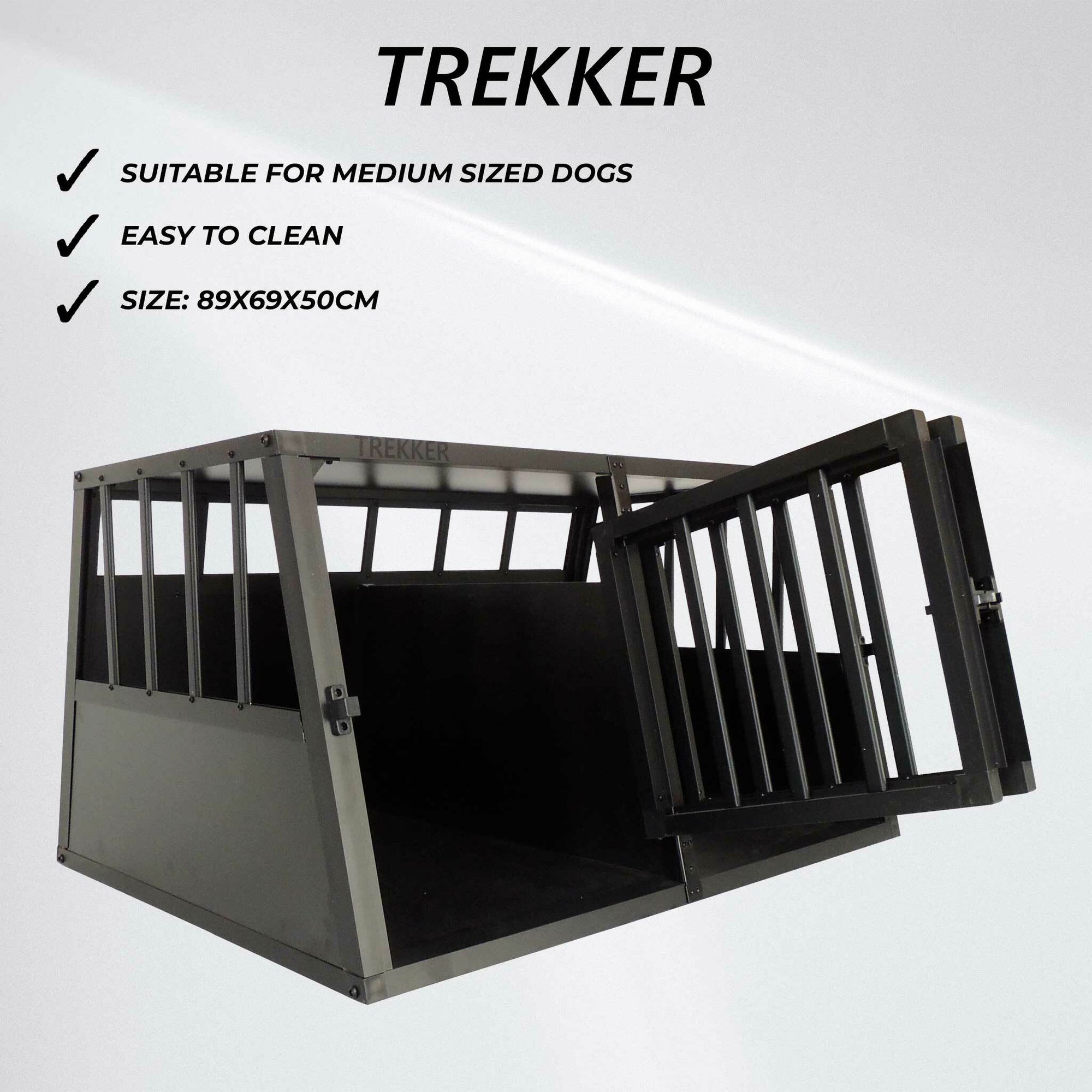 Trekker Autobench L 89x69x50cm, Zwart