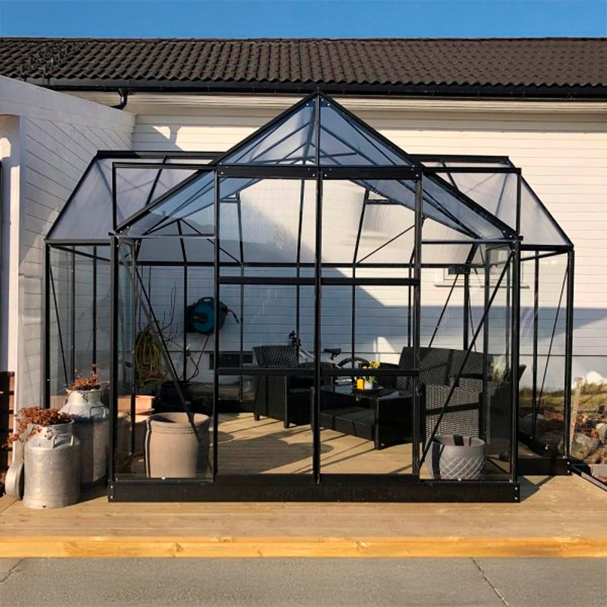 
              Lykke Tuinkas T-vormig Zwart 10.2 m2