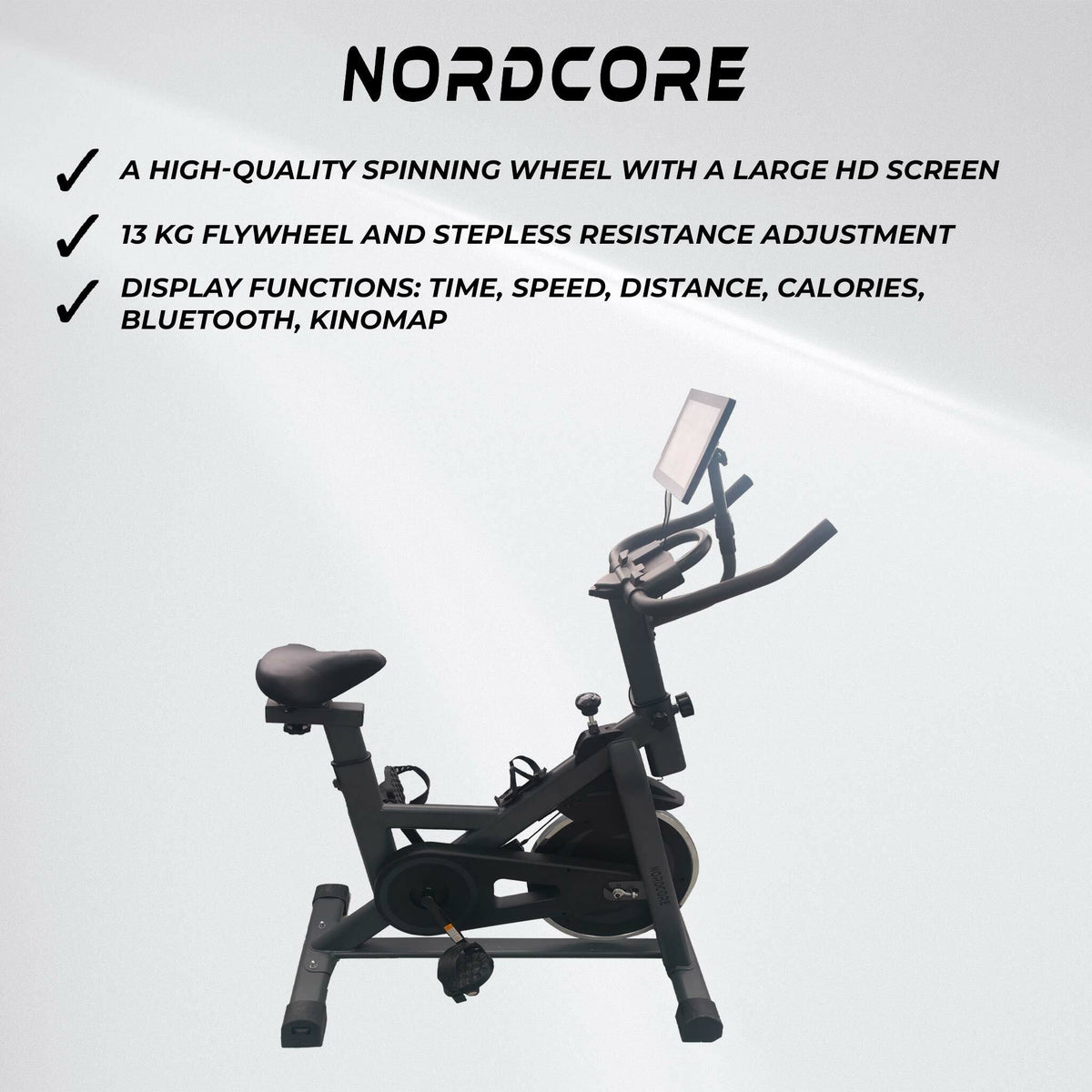 
              Nordcore Spinningfiets 2300 HD Scherm