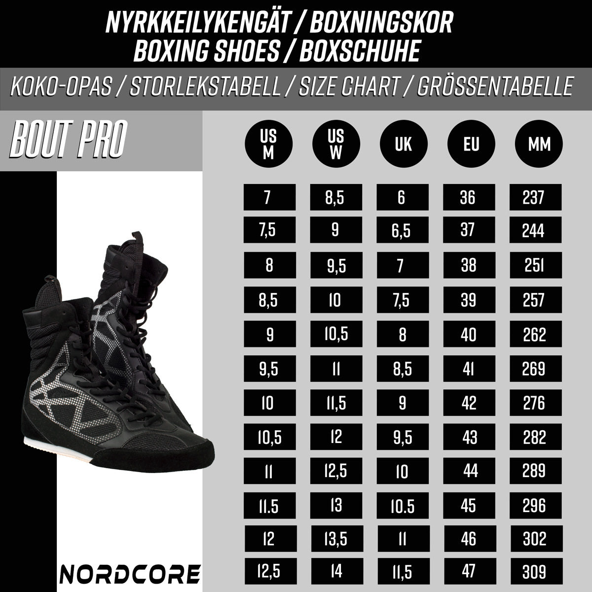 
              Nordcore Scarpe da boxe Core Bout Pro