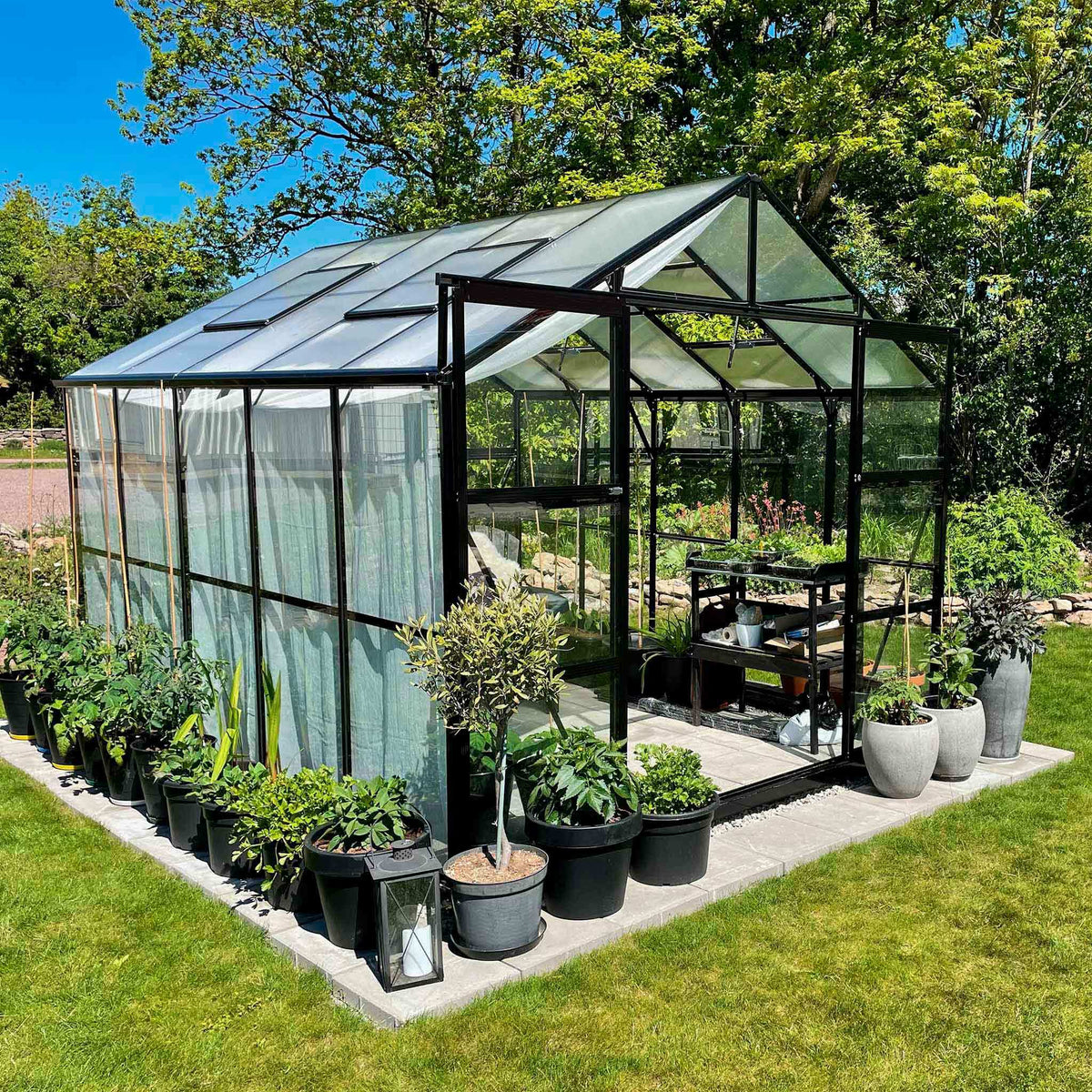 Metalcraft Serra da giardino, 8,22m², 4mm vetro di sicurezza, nero
