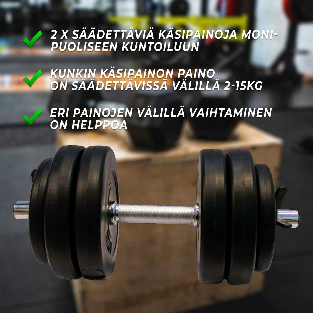 
              Fit&#39;n Shape 2 x säädettävä käsipaino, 30kg