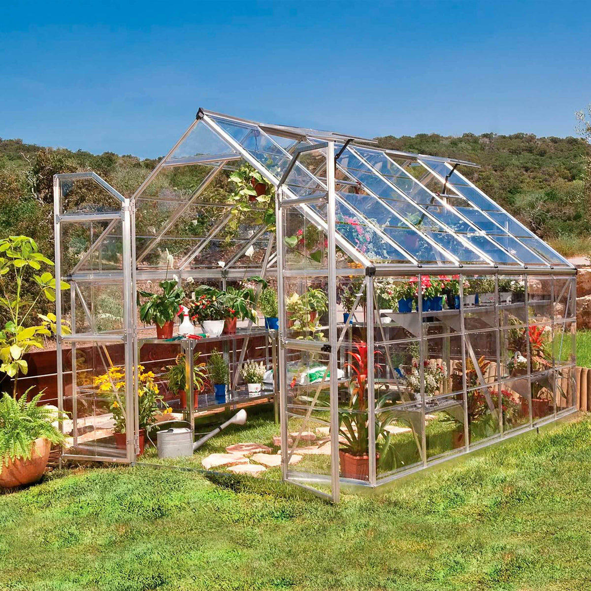 
              Palram-Canopia Tuinkas Octave, 8,9m², 8x12, zilver