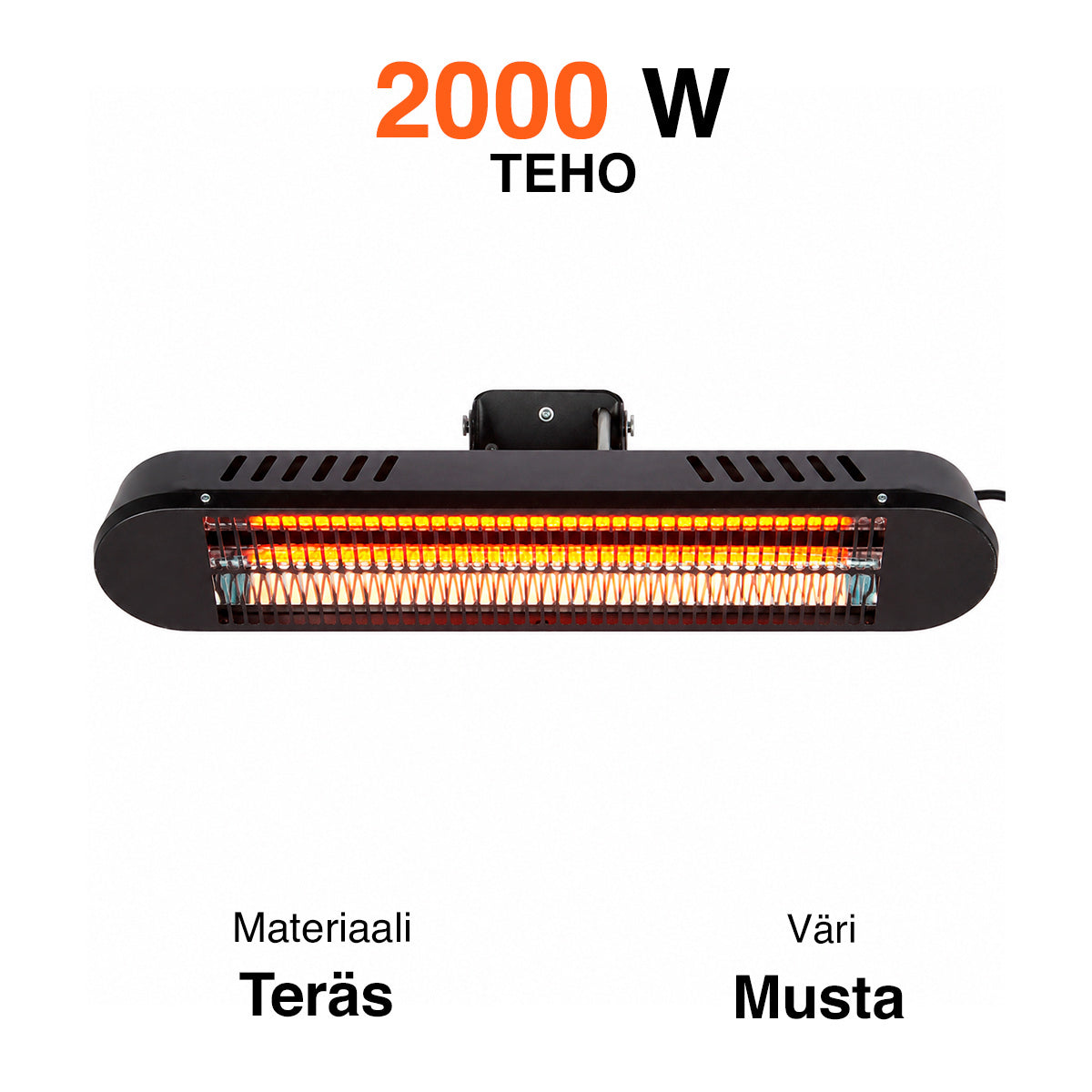 
              Fornorth Heizstrahler Wall Heater Premium 2000W fernbedienung, schwarz