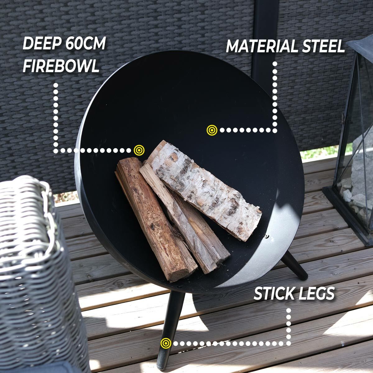 
              Limousin Firepit Firebowl 60cm