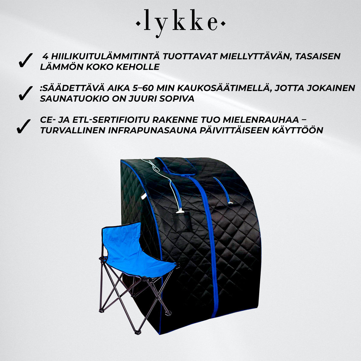 Lykke Kannettava Infrapunasauna S