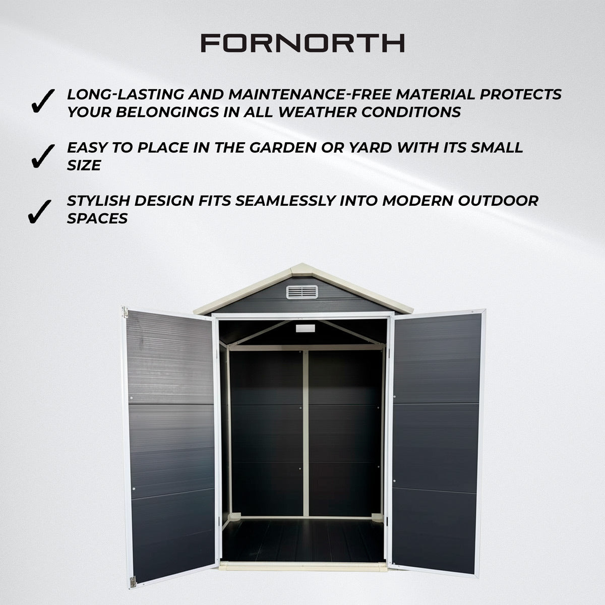 
              Fornorth Redskabsskur Plastik 181x135x212cm