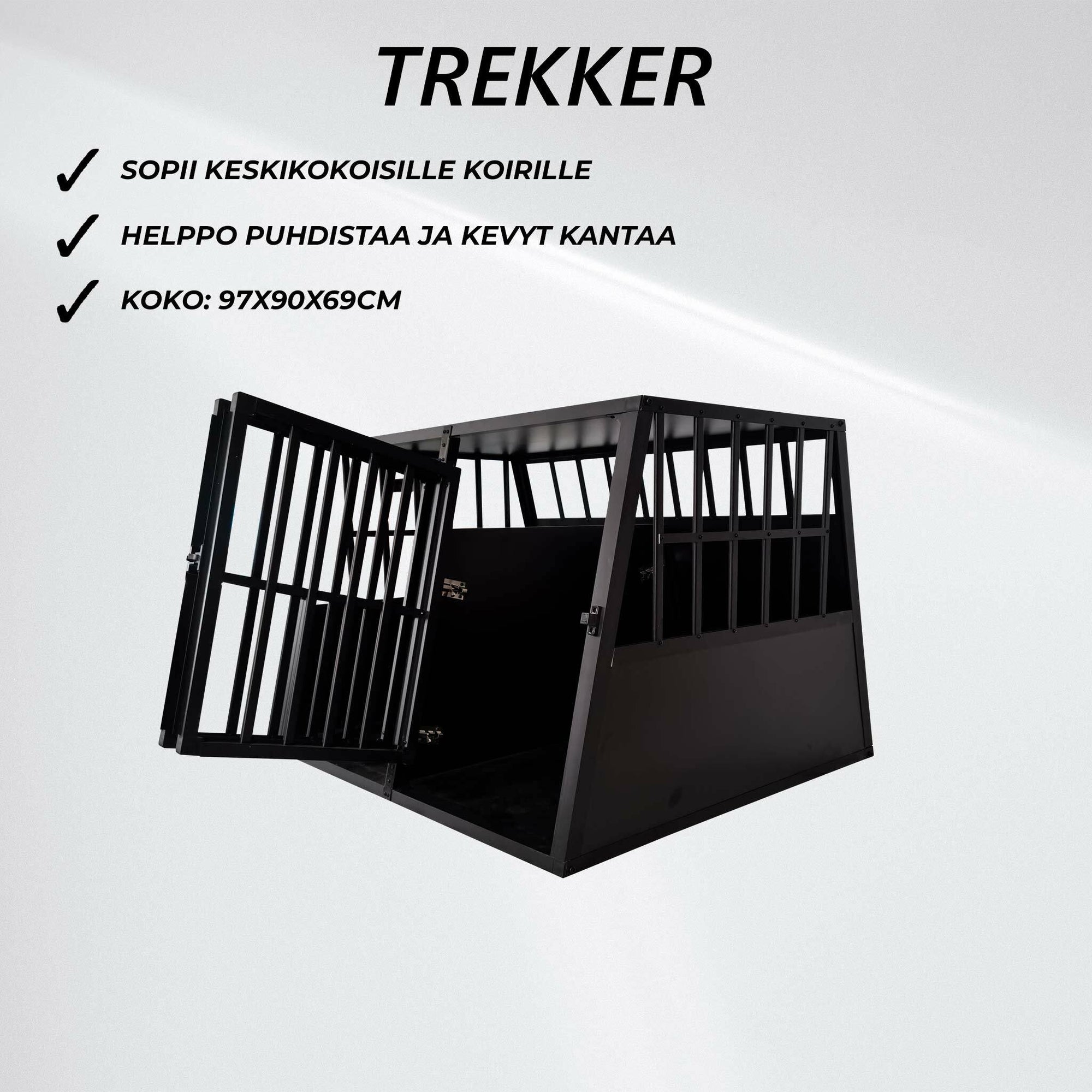 Trekker koiran kuljetushäkki XL 97x90x69.5cm, Musta