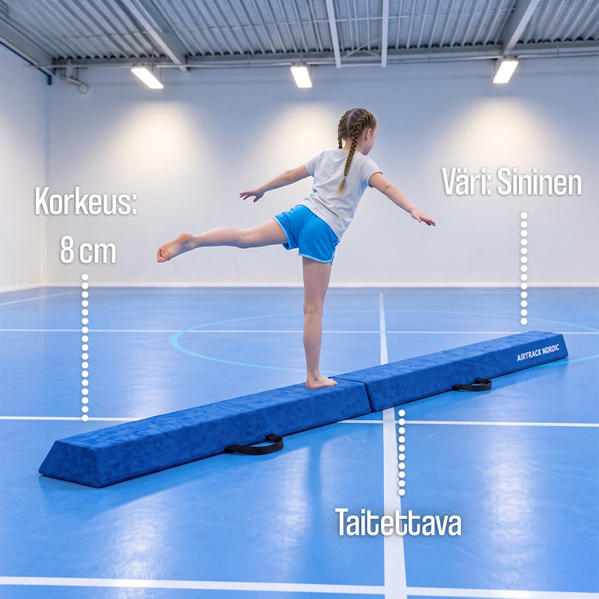 
              Airtrack Nordic Voimistelupuomi 240X8X15CM