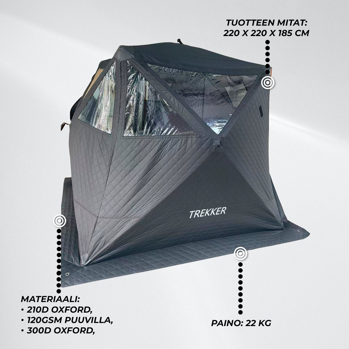 
              Trekker Telttasauna Premium  220x220x185cm