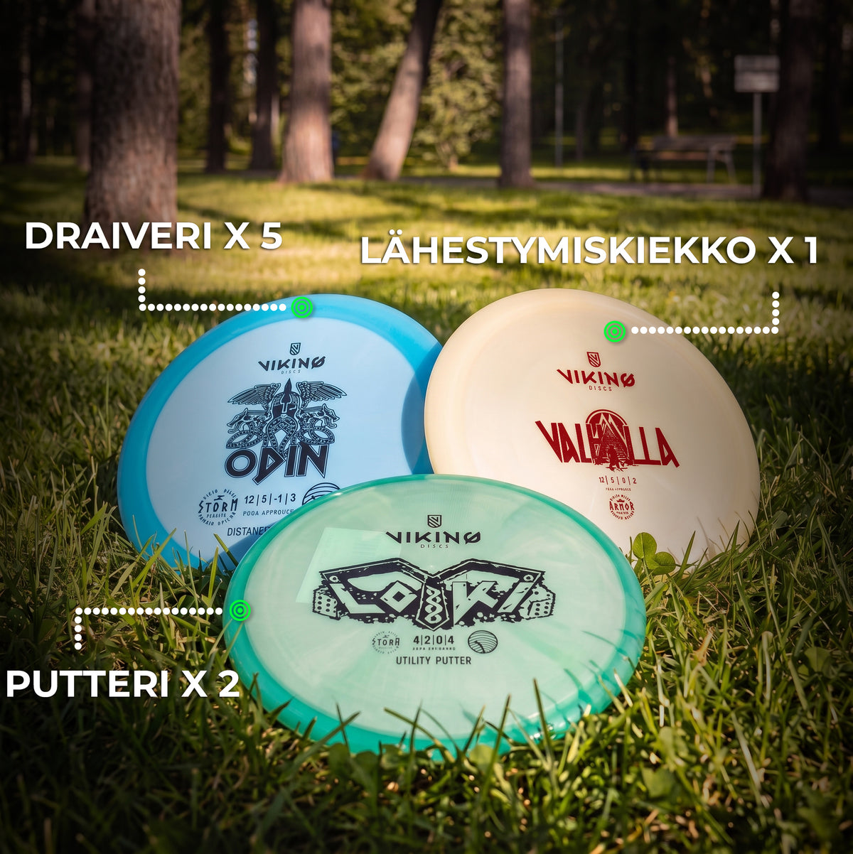 
              Viking Discs Tournament Set, 8 kiekon setti